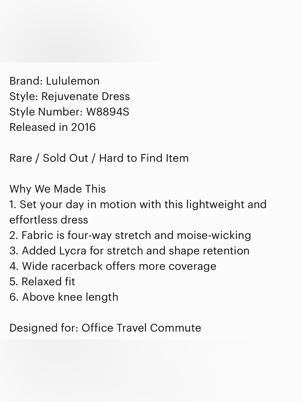 LULULEMON Rejuvenate dress - Picture 5 of 8